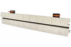 Ergovent plasterable frameless linear grille 1050 mm with 75 mm connection diameter - modular - 1 slot
